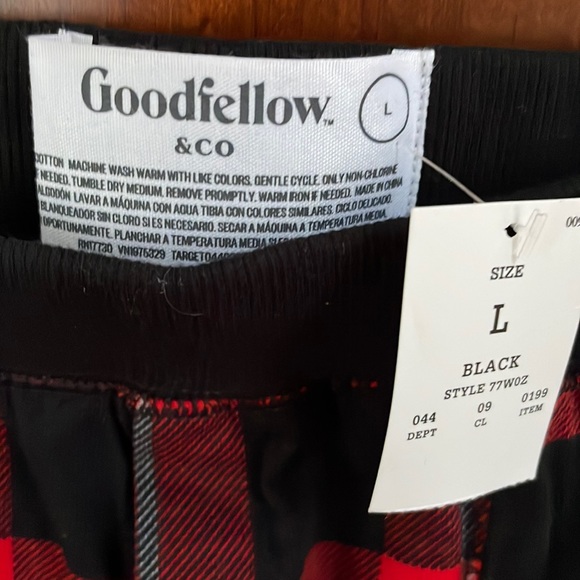 NEW Men’s Red Plaid Buffalo Check PJ Joggers - Picture 3 of 4